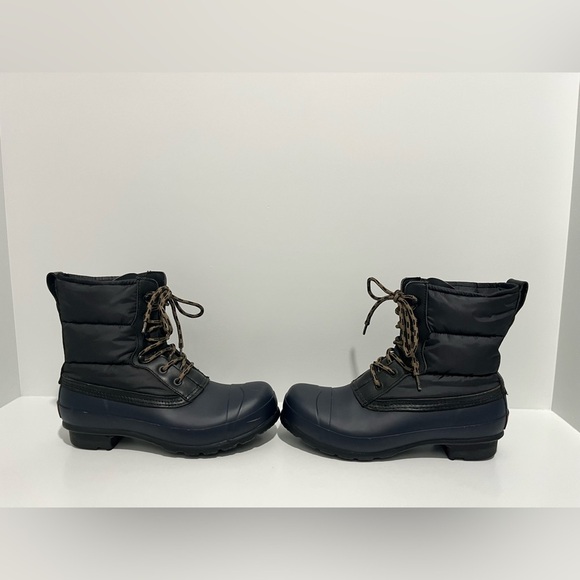 Hunter Original Short Quilted Lace-Up Boots in Navy women’s size 8 - Picture 4 of 7